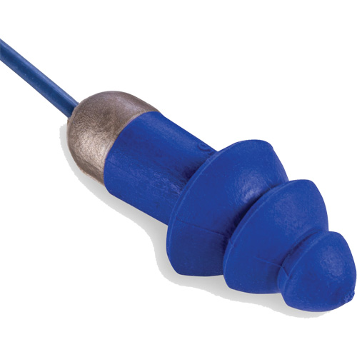 Bouchons d'oreille r&eacute;utilisables et d&eacute;tectable Rockets, Avec cordon, Taille unique, Vrac - &eacute;tui en plastique, NRR dB 27 Sécurité Médic