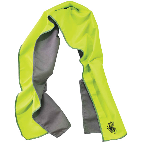 Serviette de refroidissement en microfibre Chill-Its 6602MF, Lime haute visibilit&eacute; Sécurité Médic