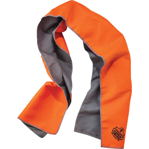 Serviette de refroidissement en microfibre Chill-Its 6602MF, Orange haute visibilit&eacute; Sécurité Médic