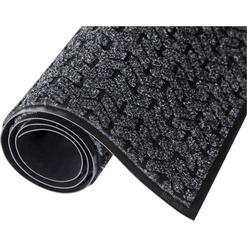 Tire-Track Entrance Mat, Wiper/Scraper, 4' x 6' x 3/8", Charcoal Sécurité Médic