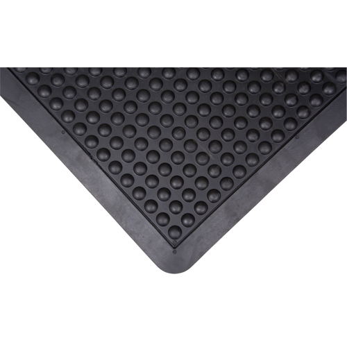 Anti-Fatigue Dome Matting, Bubbled, 2' x 3' x 1/2", Black, Rubber Sécurité Médic
