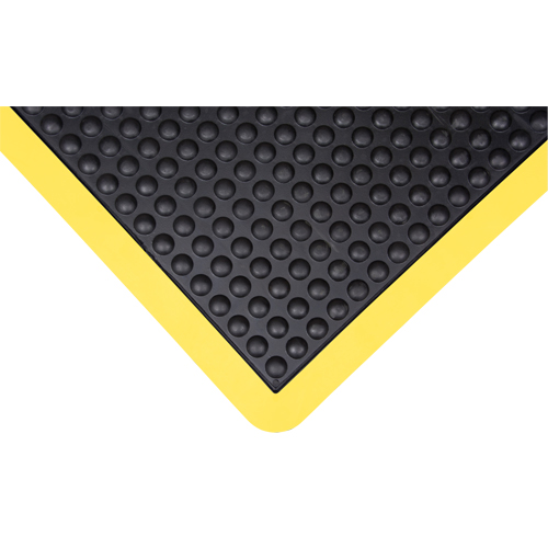 Anti-Fatigue Dome Matting, Bubbled, 2' x 3' x 1/2", Black, Rubber Sécurité Médic