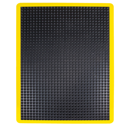 Anti-Fatigue Dome Matting, Bubbled, 2' x 3' x 1/2", Black, Rubber Sécurité Médic