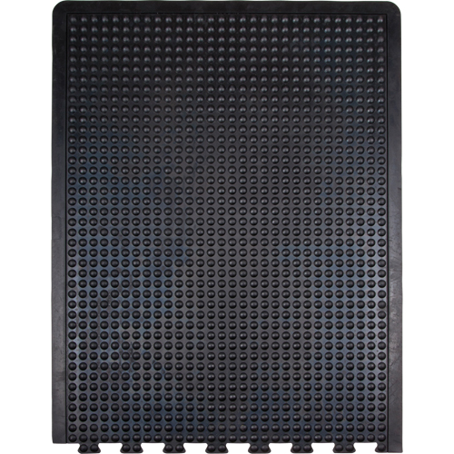 Anti-Fatigue Dome Matting, Bubbled, 3' x 4' x 1/2", Black, Rubber Sécurité Médic