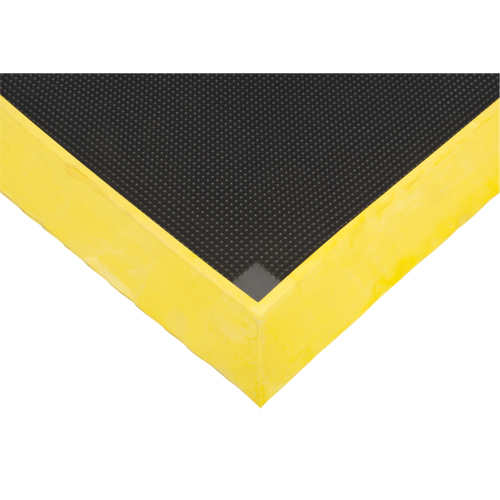 Foot Sanitizing Matting, Rubber, 2-2/3' W x 3-1/4' L x 2-1/2" Thick, Yellow Sécurité Médic