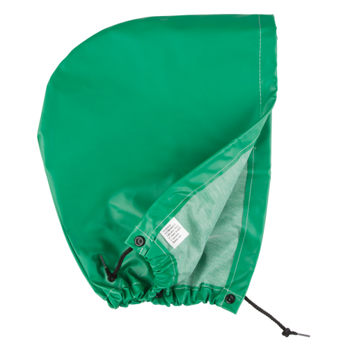 AcidBasicTM Chemical & Acid Resistant Rain Hood, One Size, Green, Polyester Sécurité Médic