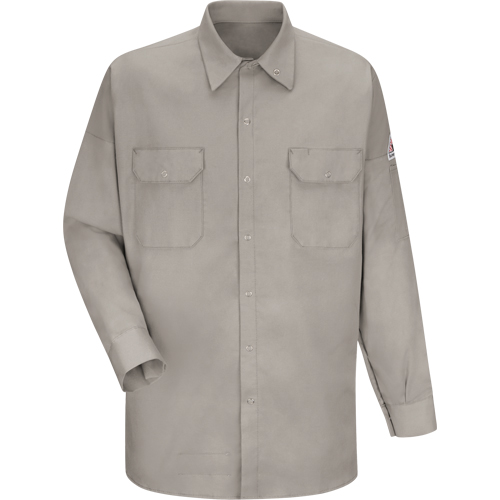 Flame Resistant Welding Shirt, Medium, Grey Sécurité Médic