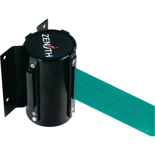 Wall Mount Barrier, Steel, Screw Mount, 7', Green Tape Sécurité Médic