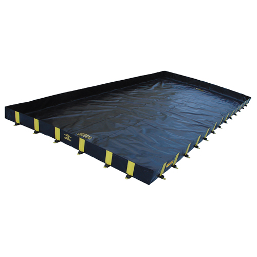 Bermes Rigid-Lock QuickBerm, Capacit&eacute; 1795 gal., 12' la x 20' lo x 12" h, Paroi &agrave; piquets Sécurité Médic