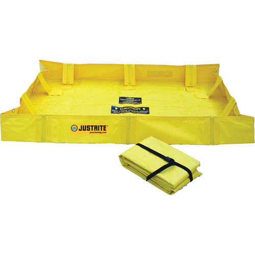 Berme de confinement Lite QuickBerm , Capacit&eacute; 119 gal., 4' la x 6' lo x 8" h, Support &agrave; encliqueter Sécurité Médic