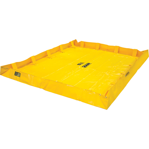 QuickBerm&reg; Lite Containment Berm, 318 US gal. Capacity, 8' W x 8' L x 8" H, Snap-Up Bracket Sécurité Médic