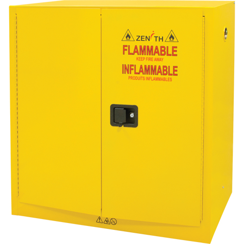 Armoire pour produits inflammables, 30 gal., 2 Porte(s), 43" La x 44" h x 18" p Sécurité Médic