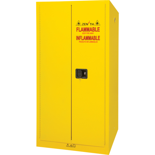Flammable Storage Cabinet, 60 gal., 2 Door, 34" W x 65" H x 34" D Sécurité Médic