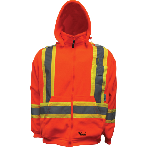 Safety Fleece Hoodie, Fleece/Polyester, Small, Orange Sécurité Médic