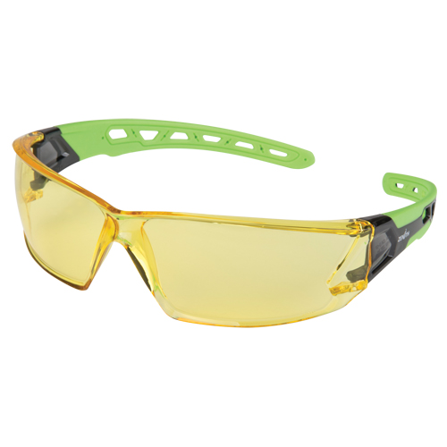 Z2500 Series Safety Glasses, Amber Lens, Anti-Scratch, ANSI Z87+/Meets/Exceeds CSA Z94.3 Sécurité Médic