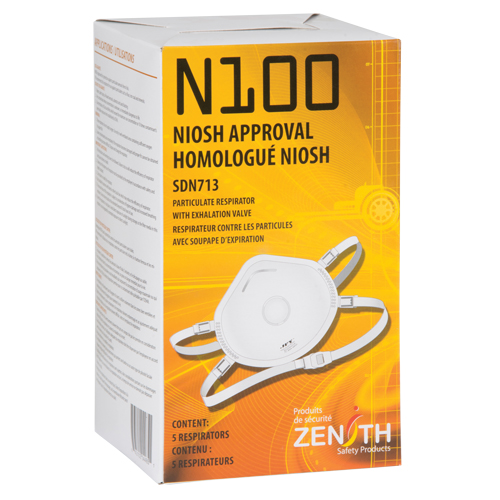 Respirateur contre les particules, N100, Certifi&eacute; NIOSH, Moyen/grand Sécurité Médic