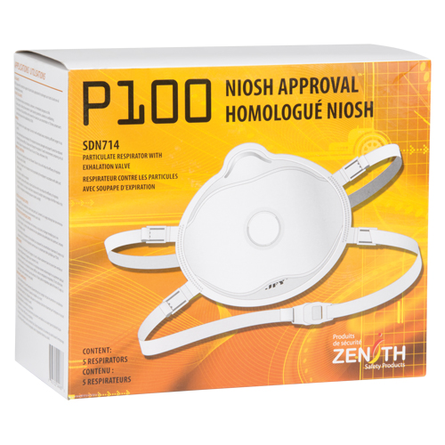 Particulate Respirator, P100, NIOSH Certified, Medium/Large Sécurité Médic