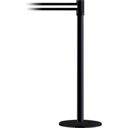 Poteau receveur robuste &agrave; ligne double, Hauteur de 38", Jaune Sécurité Médic