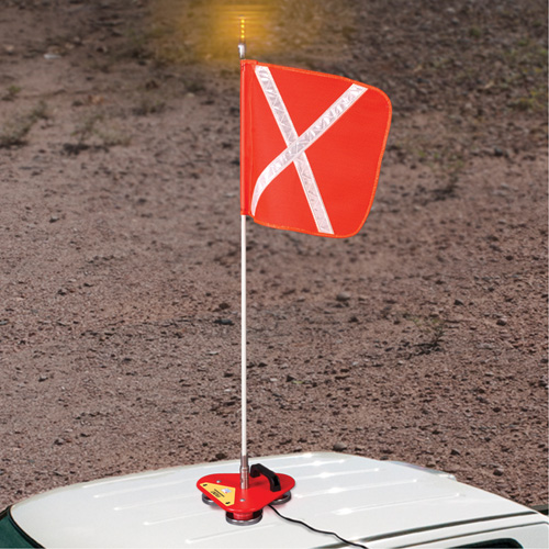 Safety Whip&reg; Flagstaff Mounting Base, Magnet Mount Sécurité Médic