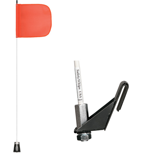 Safety Whip&reg; Light-Duty Whips, Window Mount, 5' High, Orange Sécurité Médic