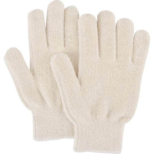 Heat-Resistant Gloves, Terry Cloth, Large, Protects Up To 212° F (100° C) Sécurité Médic