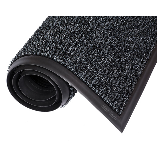 Astro-Plus Mat, Polyethylene, Scraper Type, Textured Pattern, 3-3/10' x 8', Charcoal Sécurité Médic