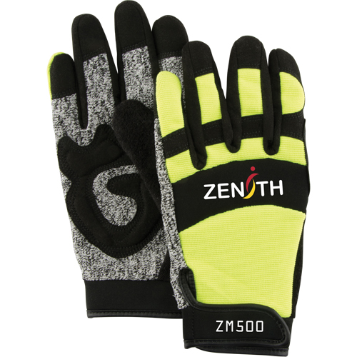 ZM500 High-Visibility Cut-Resistant Mechanic's Gloves, HPPE Palm, Size Medium Sécurité Médic