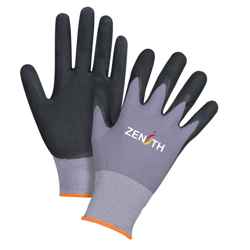 ZX-1 Premium Touchscreen Compatible Gloves, 7/Small, Nitrile/Foam Nitrile Coating, 15 Gauge, Nylon Shell Sécurité Médic