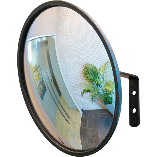 Convex Mirror with Bracket, Indoor/Outdoor, 12" Diameter Sécurité Médic