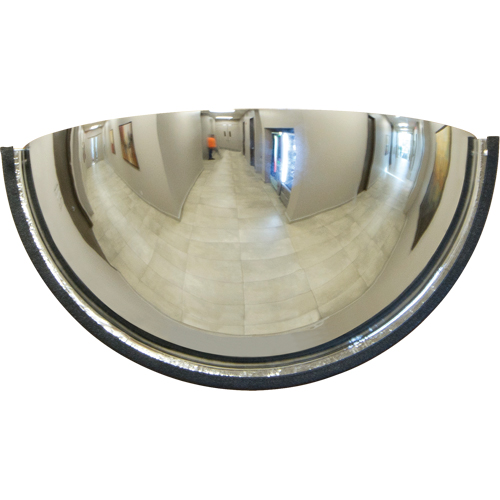 Miroir en d&ocirc;me 180°, Demi-d&ocirc;me, Dessus ferm&eacute;, Diam&egrave;tre 18" Sécurité Médic