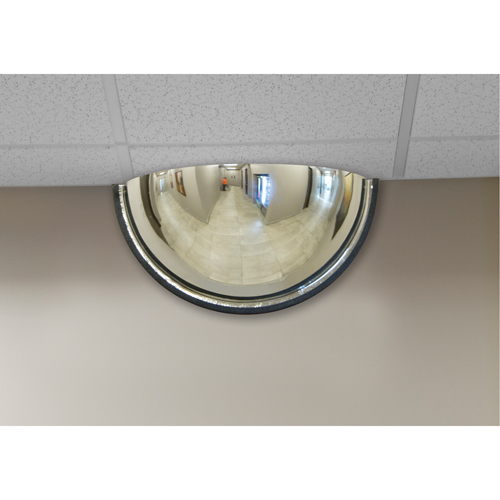 Miroir en d&ocirc;me 180°, Demi-d&ocirc;me, Dessus ferm&eacute;, Diam&egrave;tre 18" Sécurité Médic