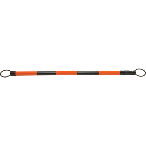 Barre pour c&ocirc;ne de circulation r&eacute;tractable, Longueur d&eacute;ploy&eacute;e de 7' 5'', Noir/Orange Sécurité Médic