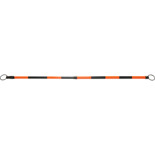Barre pour c&ocirc;ne de circulation r&eacute;tractable, Longueur d&eacute;ploy&eacute;e de 7' 5'', Noir/Orange Sécurité Médic