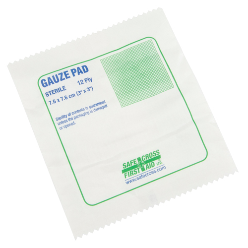 Gaze, Tampon, 3" lo x 3" la, St&eacute;rile, Dispositif m&eacute;dical Classe 1 Sécurité Médic