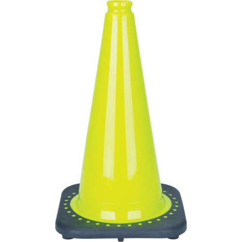 C&ocirc;ne de signalisation de premi&egrave;re qualit&eacute;, 18", Vert lime Sécurité Médic