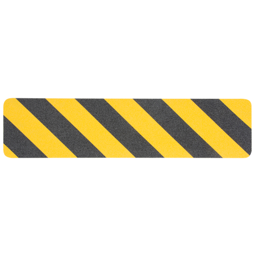 Premium Anti-Skid Tape, 6" x 24", Black & Yellow Sécurité Médic