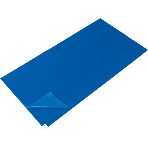 Peel-Away Cleanroom Mat Refills, 1.57 mils Thick, 1-1/2' W, 3-3/4' L x Blue Sécurité Médic