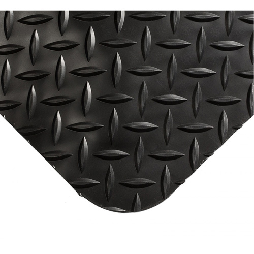 Tapis Smart No 497, Losange, 4' x 10' x 1", Noir, PVC/Ur&eacute;thane Sécurité Médic