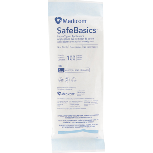 6" Cotton Tip Applicators Sécurité Médic