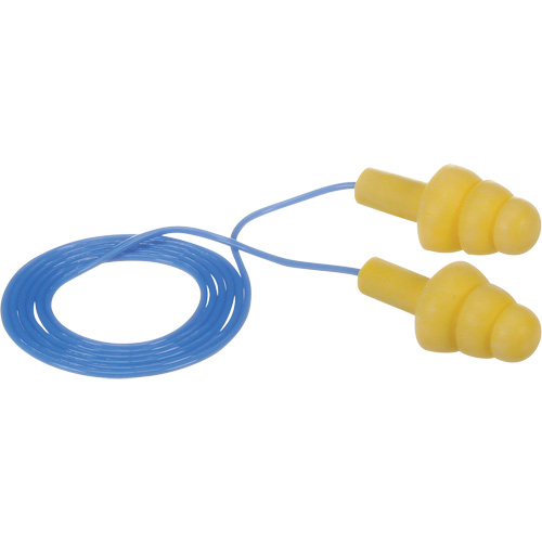 Bouchons d'oreilles pr&eacute;moul&eacute;s E-A-R Ultrafit, Avec cordon, Vrac - Sac en poly, 25 dB NRR, Taille unique Sécurité Médic