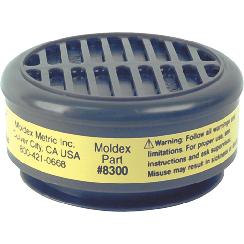 8000 Series Replacement Cartridges, Gas/Vapour Cartridge, Organic Vapour/Acid Gas Sécurité Médic