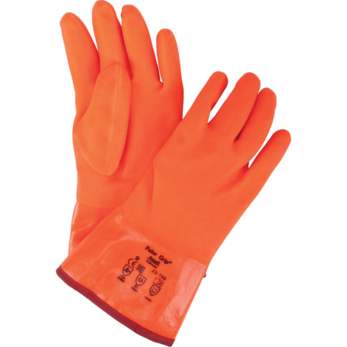 Polar Grip&reg; 23-700 Gloves, 9/Large, PVC Coating, Nylon Shell Sécurité Médic