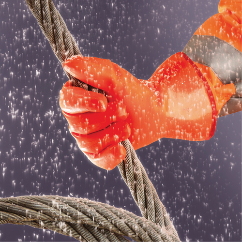 Polar Grip&reg; 23-700 Gloves, 9/Large, PVC Coating, Nylon Shell Sécurité Médic