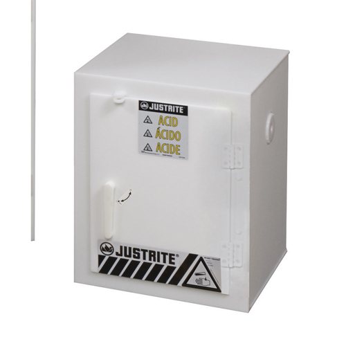 Solid Polyethylene Acid Cabinets, 6 x 0.66043 Gal., 17" x 22" x 17" Sécurité Médic