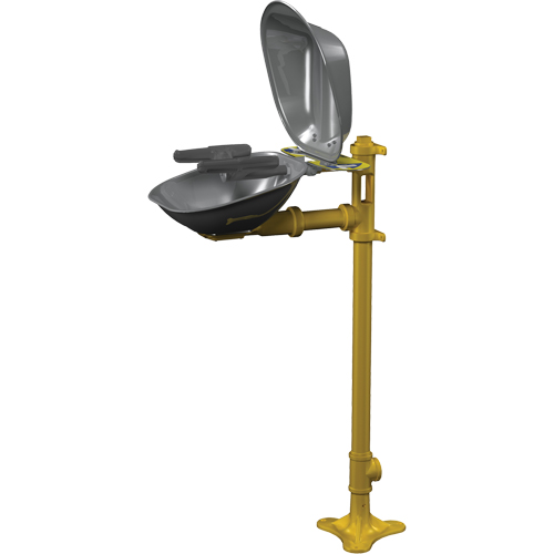 Postes de douche oculaire/faciale Halo, Installation Socle, Bol Acier inoxydable Sécurité Médic