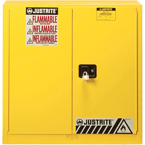 Armoire de s&eacute;curit&eacute; pour produits inflammables Ex Sure-Grip, 30 gal., 2 Porte(s), 36" La x 35" h x 24" p Sécurité Médic