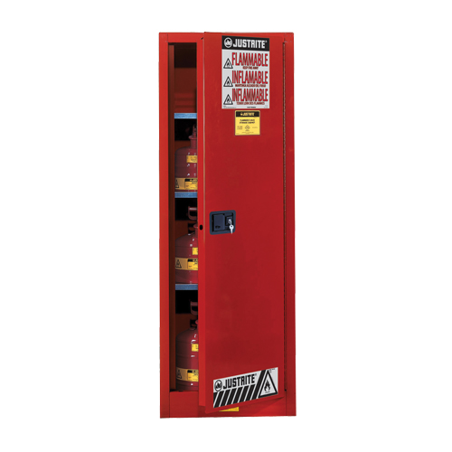 Sure-Grip&reg; EX Slimline Flammable Safety Cabinet, 22 gal., 3 Shelves Sécurité Médic