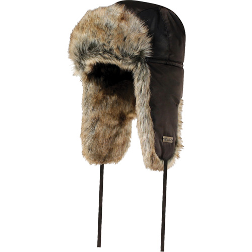 Quilted Synthetic Fur-Lined Hat, Nylon/Fur Lining, X-Large, Black Sécurité Médic