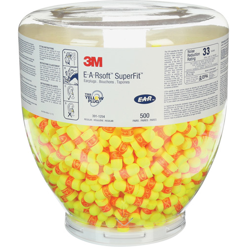 Refill E-A-Rsoft SuperFit One Touch Earplugs, Bulk - Canister Sécurité Médic