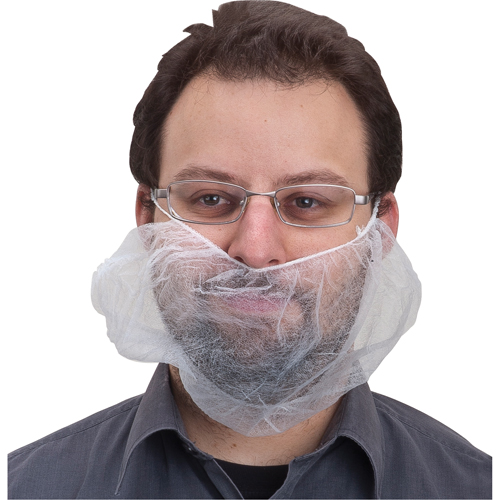 Beard Nets, Polypropylene, White Sécurité Médic